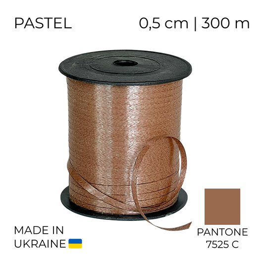 Curling Mylar Ribbon Tapex Pastel Chocolate | 0,5/300 (1 pc)