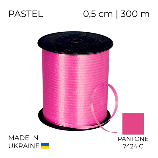Curling Mylar Ribbon Tapex Pastel Dark Pink | 0,5/300 (1 pc)