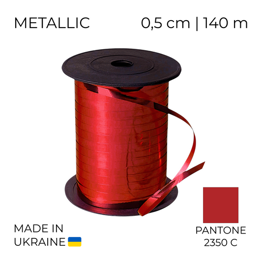 Curling Mylar Ribbon Tonika 013 Metallic Red | 0,5/140 (1 pc)
