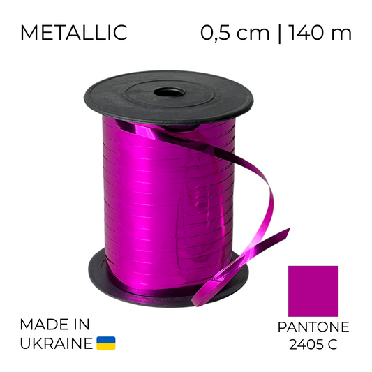 Curling Mylar Ribbon Tonika 001 Metallic Fuchsia | 0,5/140 (1 pc)