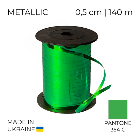 Curling Mylar Ribbon Tonika 002 Metallic Green | 0,5/140 (1 pc)