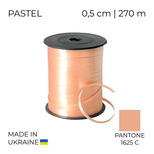 Curling Mylar Ribbon Tonika 004 Pastel Peach | 0,5/270 (1 pc)