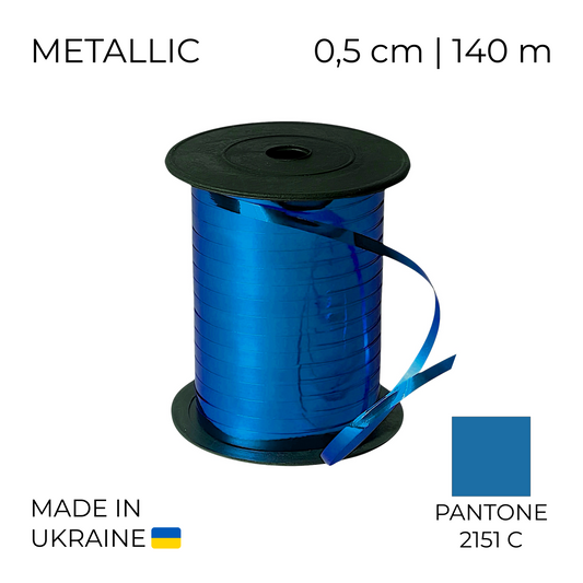 Curling Mylar Ribbon Tonika 011 Metallic Blue | 0,5/140 (1 pc)