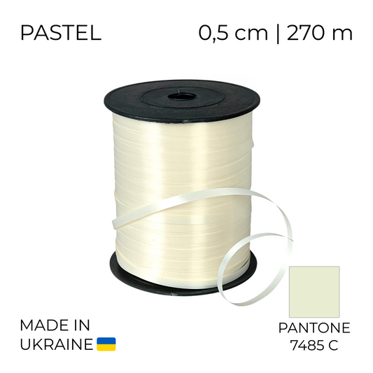 Curling Mylar Ribbon Tonika 012 Pastel Vanilla | 0,5/270 (1 pc)