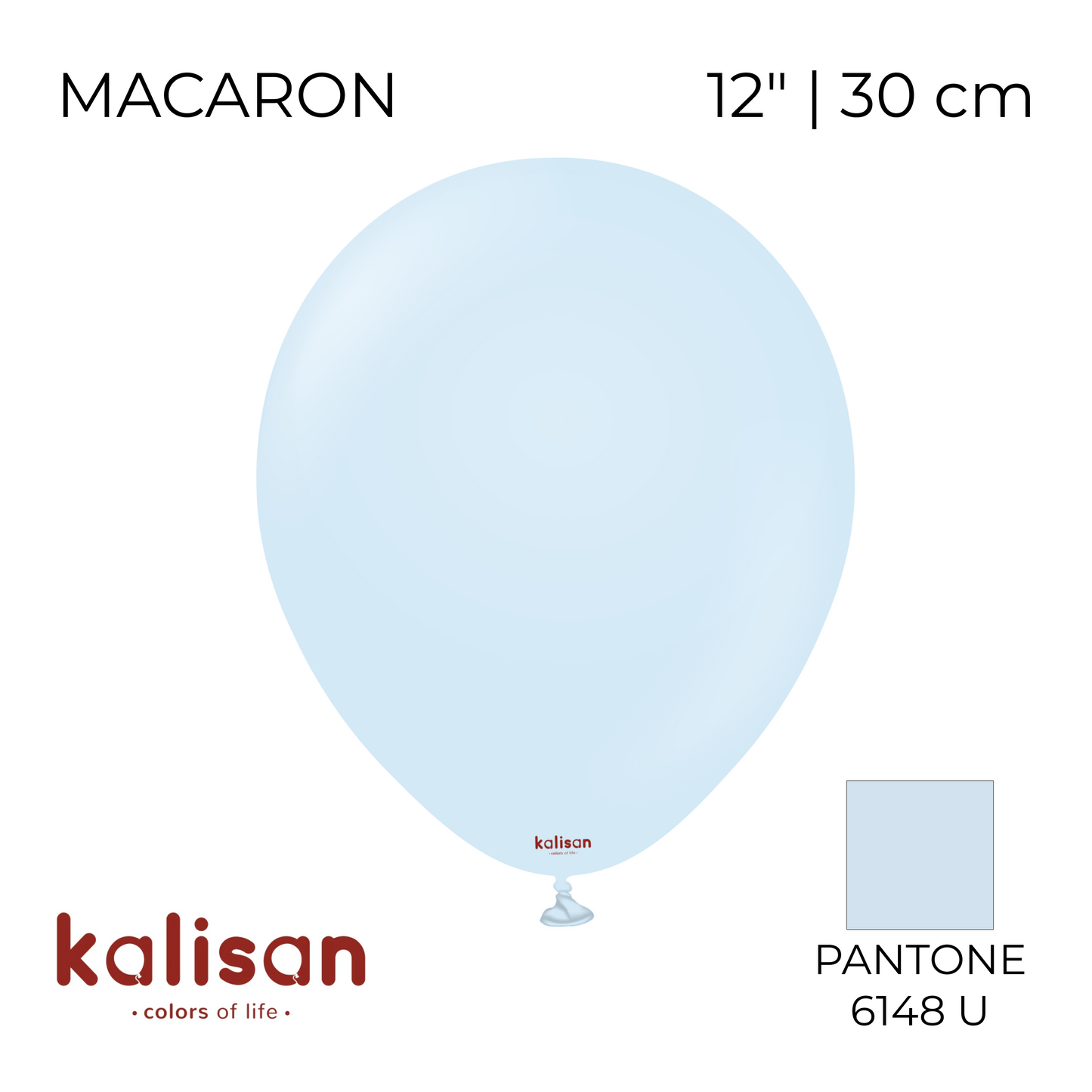 Kalisan 12" | Macaron 02 Baby Blue (100 pcs)