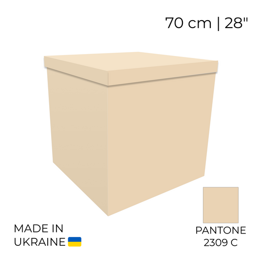 Surprise Balloon Box 70 cm | 28"  - Beige (1 pc)