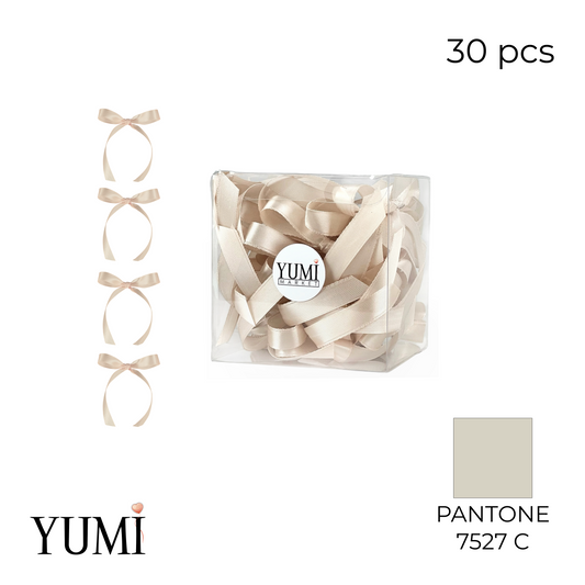 Satin Bow Set | Beige (30 pcs)