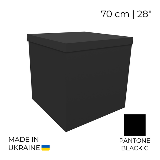 Surprise Balloon Box 70 cm | 28"  - Black (1 pc)