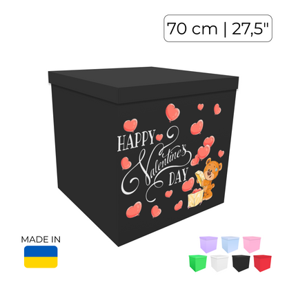 Printed Balloon Box "Happy Valentine's Day"