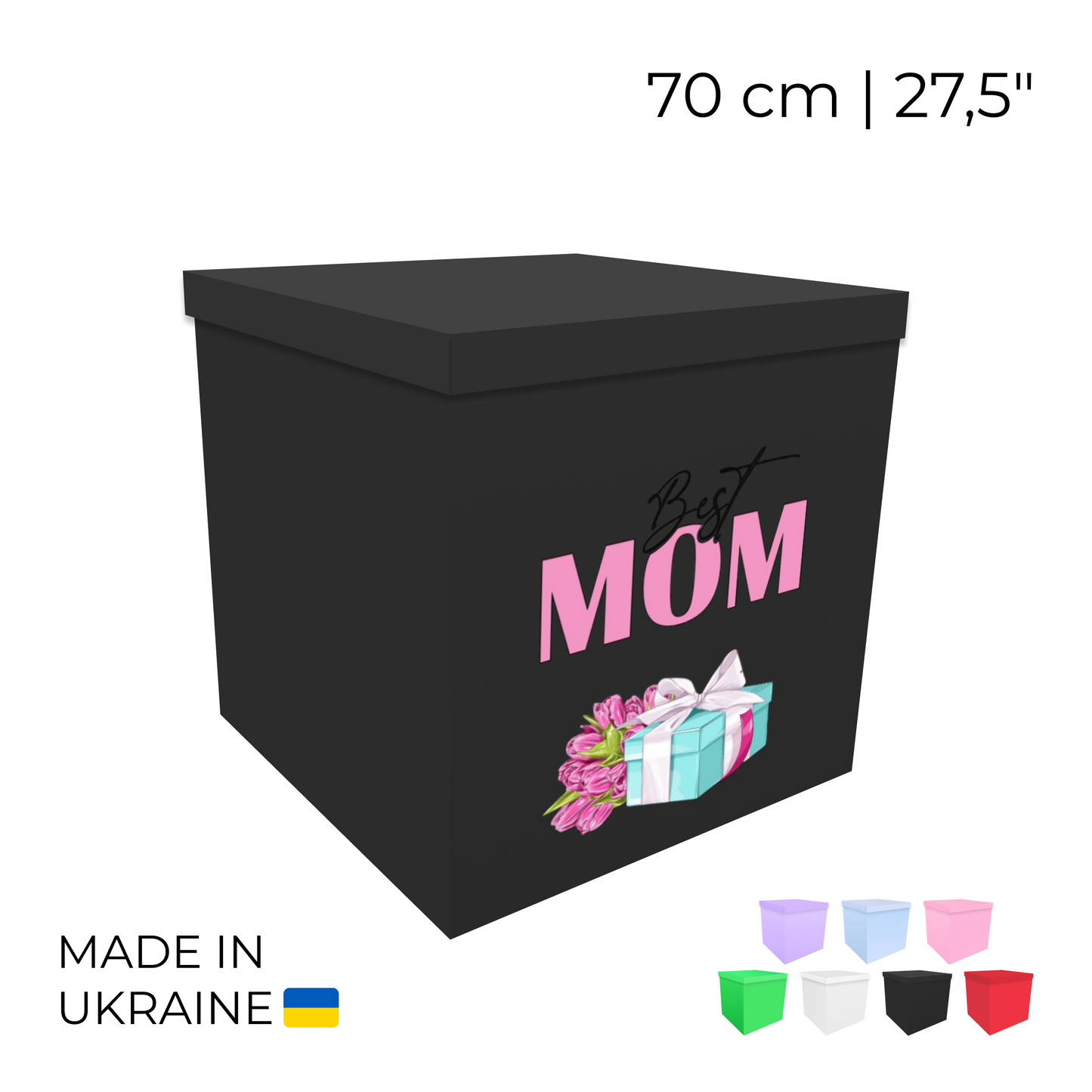 Printed Balloon Box " Best Mom"