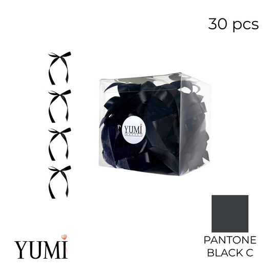Satin Bow Set | Black (30 pcs)