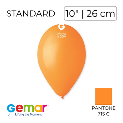 Gemar 10" | Standard 004 Orange (100 pcs)