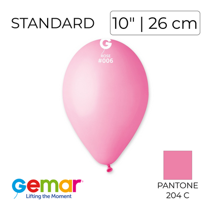Gemar 10" | Standard 006 Rose (100 pcs)