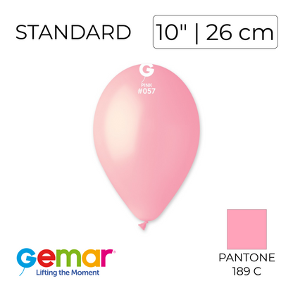 Gemar 10" | Standard 057 Pink (100 pcs)
