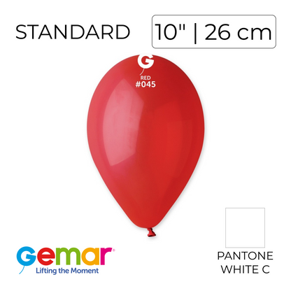 Gemar 10" | Standard 045 Red (100 pcs)