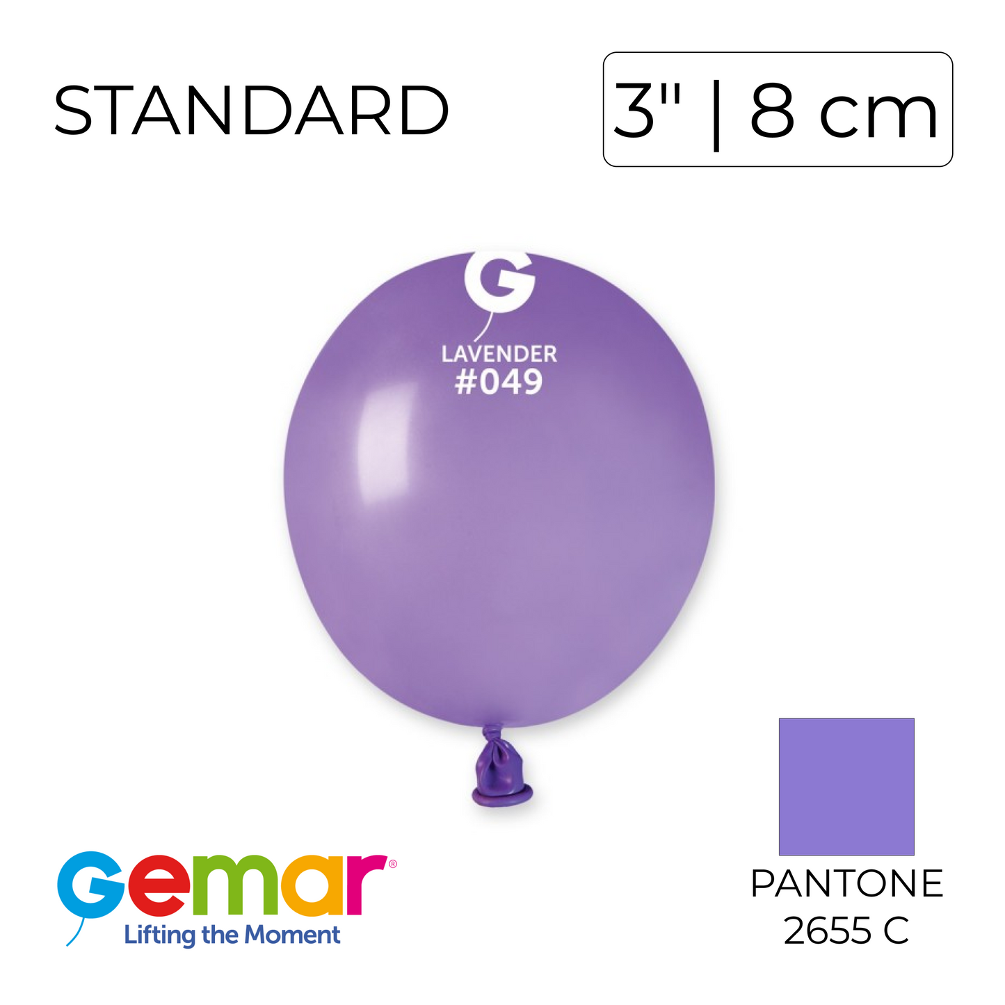 Gemar 3" | Standard 049 Lavender (100 pcs)