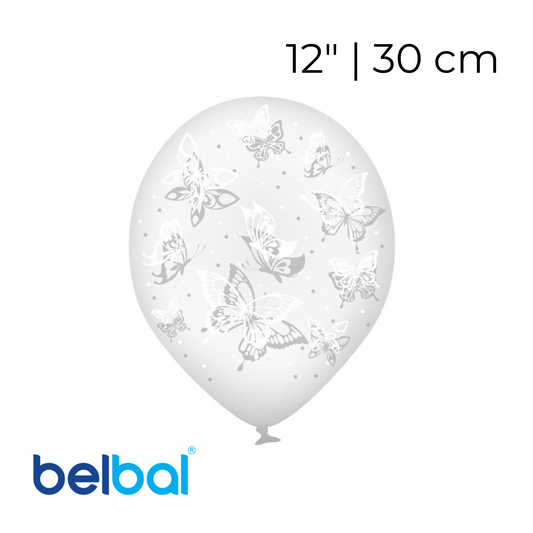 Print 274 Belbal 12” | “White Butterflies on a Transparent” (1 pc)