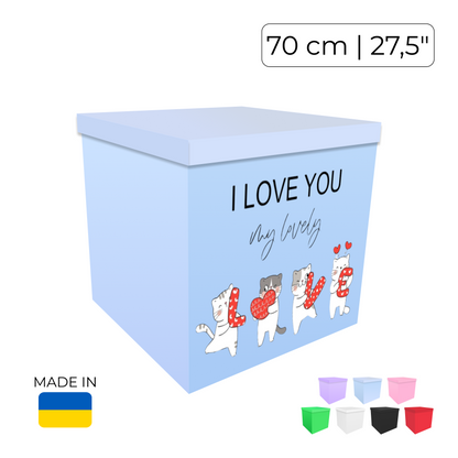 Printed Balloon Box "I Love You, My Lovely"