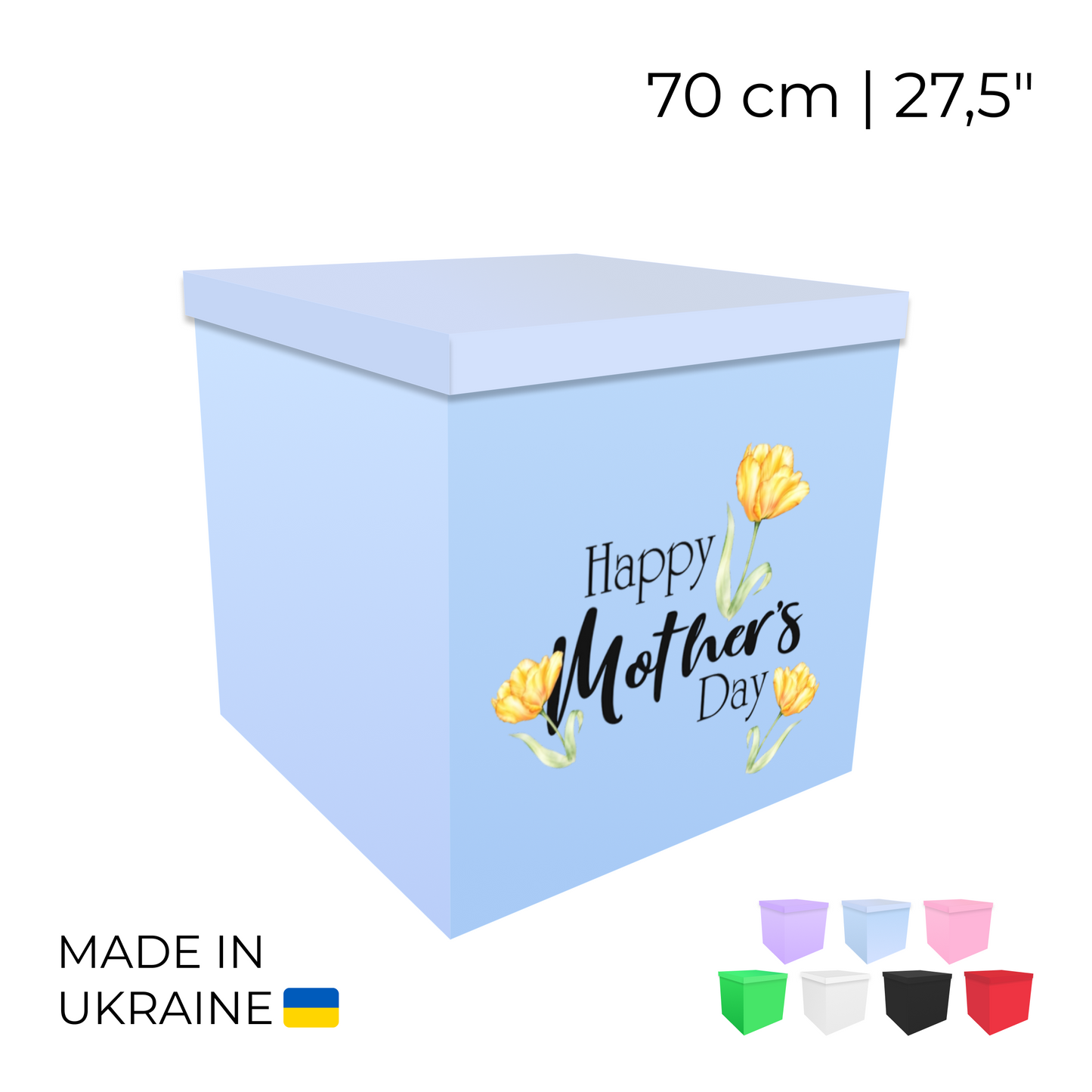 Printed Balloon Box 70 cm | 28" - "Happy Mother's day"