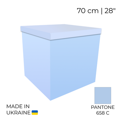 Surprise Balloon Box 70 cm | 28"  - Light Blue (1 pc)