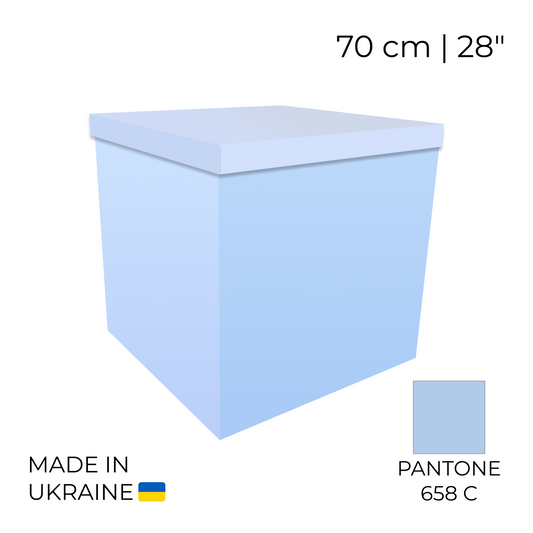 Surprise Balloon Box 70 cm | 28"  - Light Blue (1 pc)