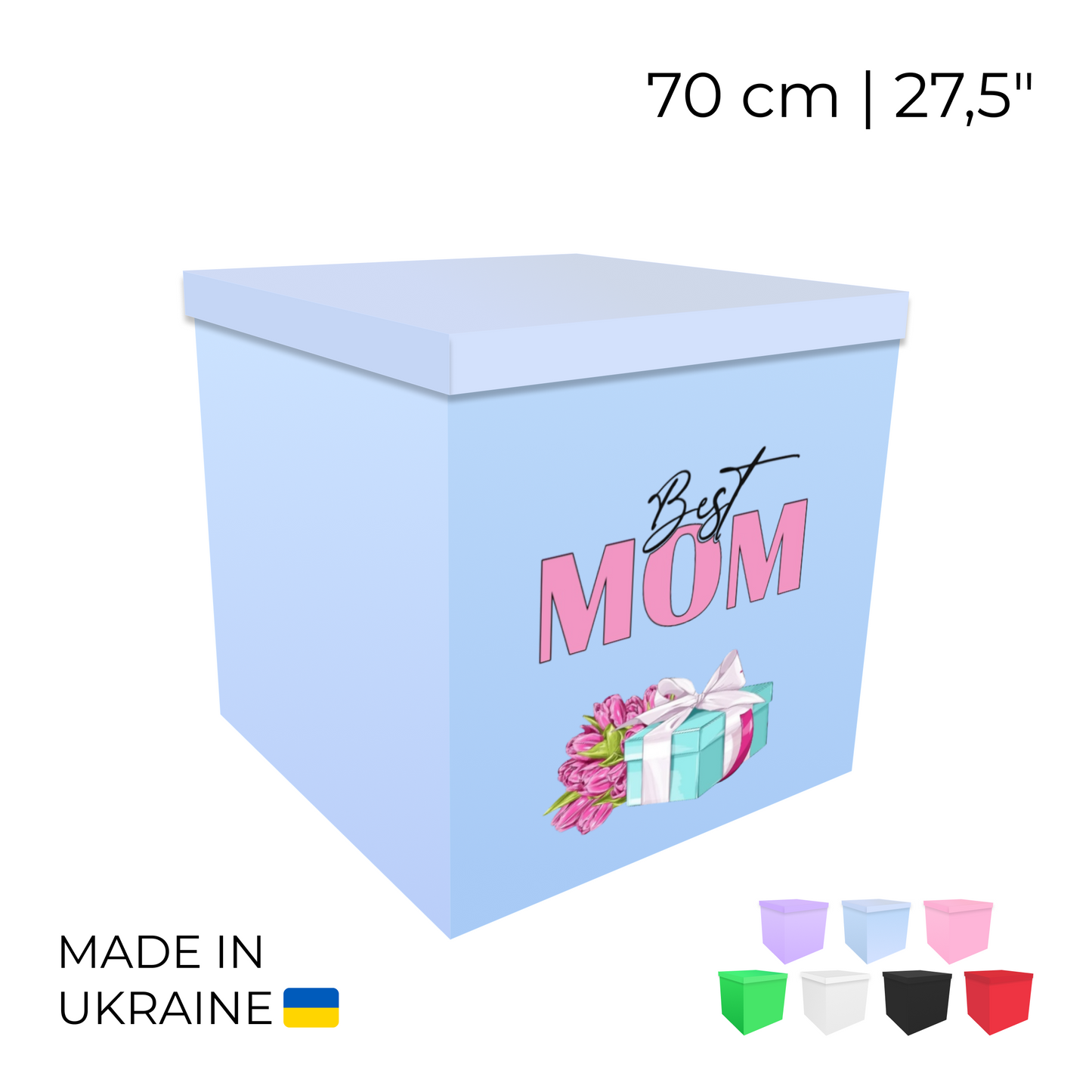Printed Balloon Box " Best Mom"