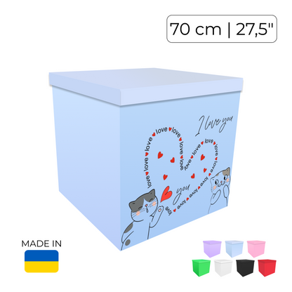 Printed Balloon Box "I Love You"