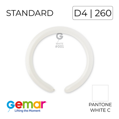 Gemar 260 | Standard 001 White (100 pcs)