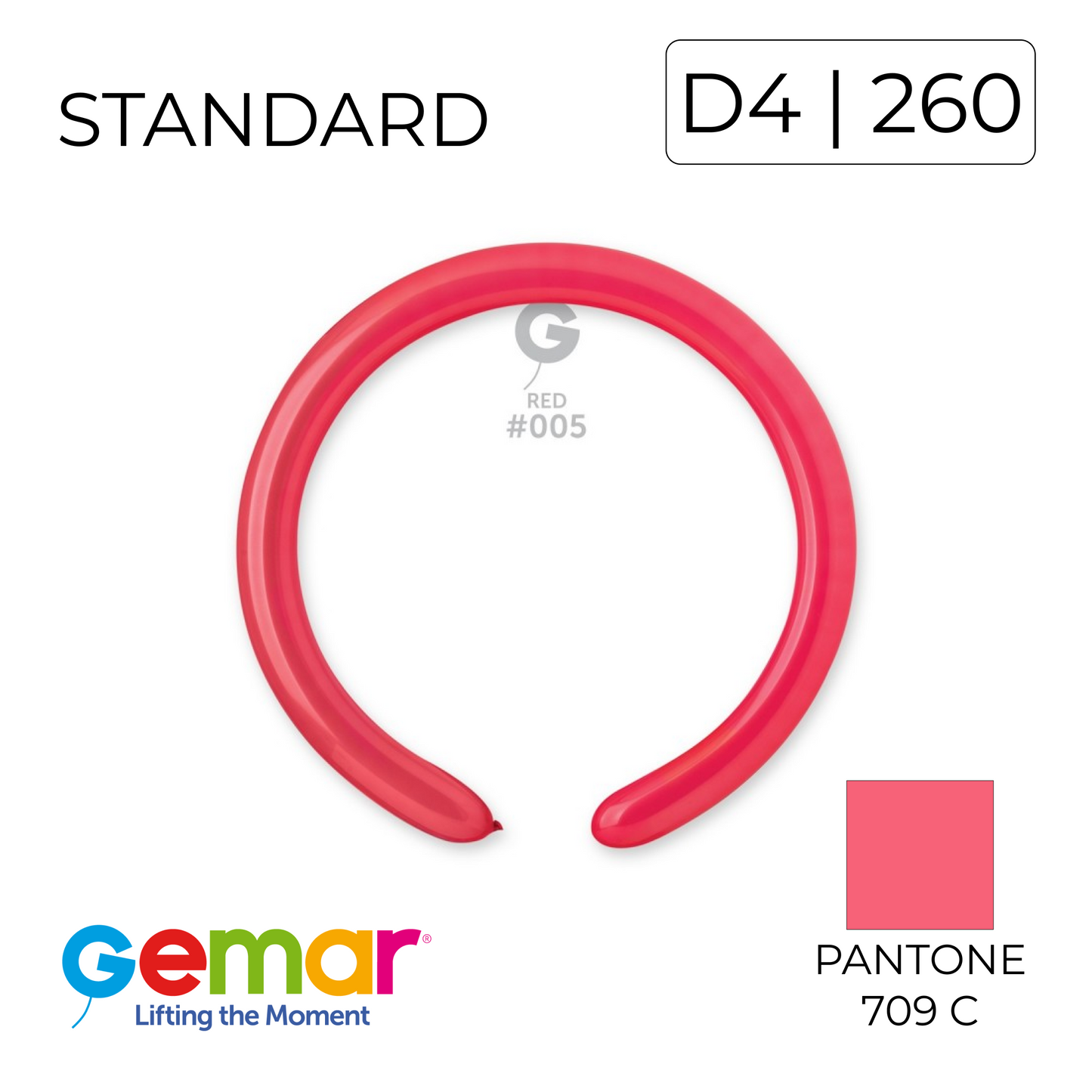 Gemar 260 | Standard 005 Red (100 pcs)
