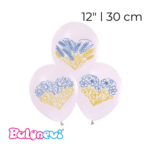 Print 087 Balonevi 12” | “Patriotic Hearts” - Assorted (1 pc)