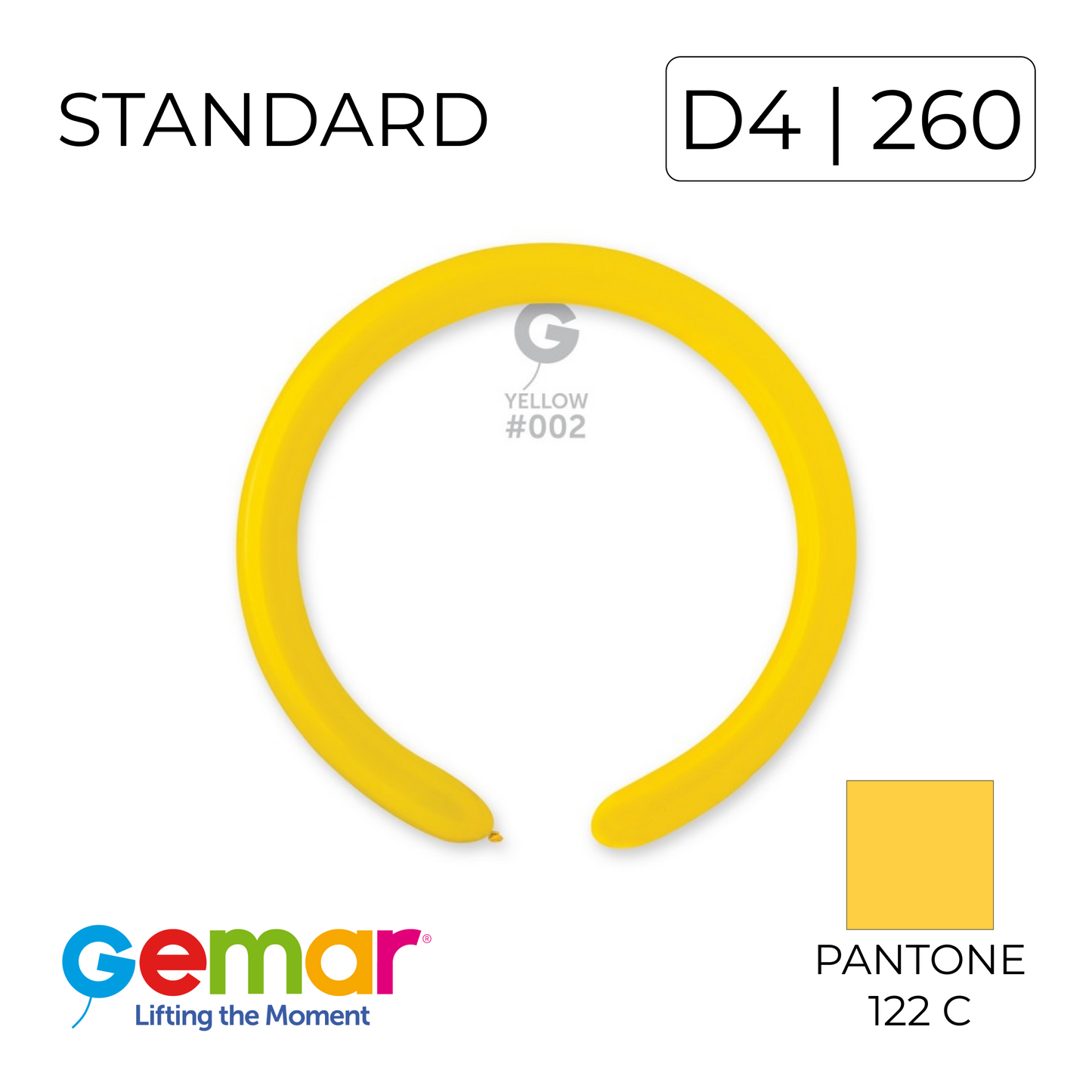 Gemar 260 | Standard 002 Yellow (100 pcs)