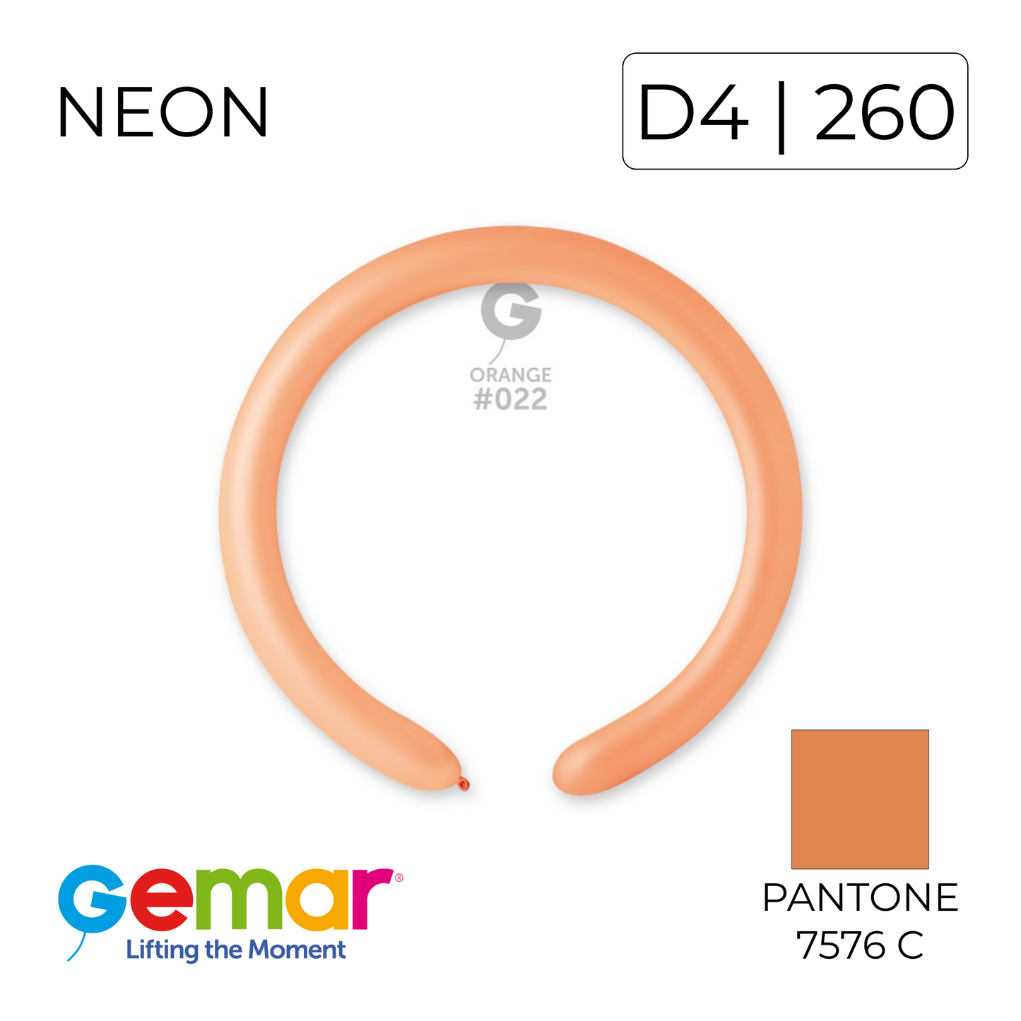 Gemar 260 | Neon 022 Orange (100 pcs)