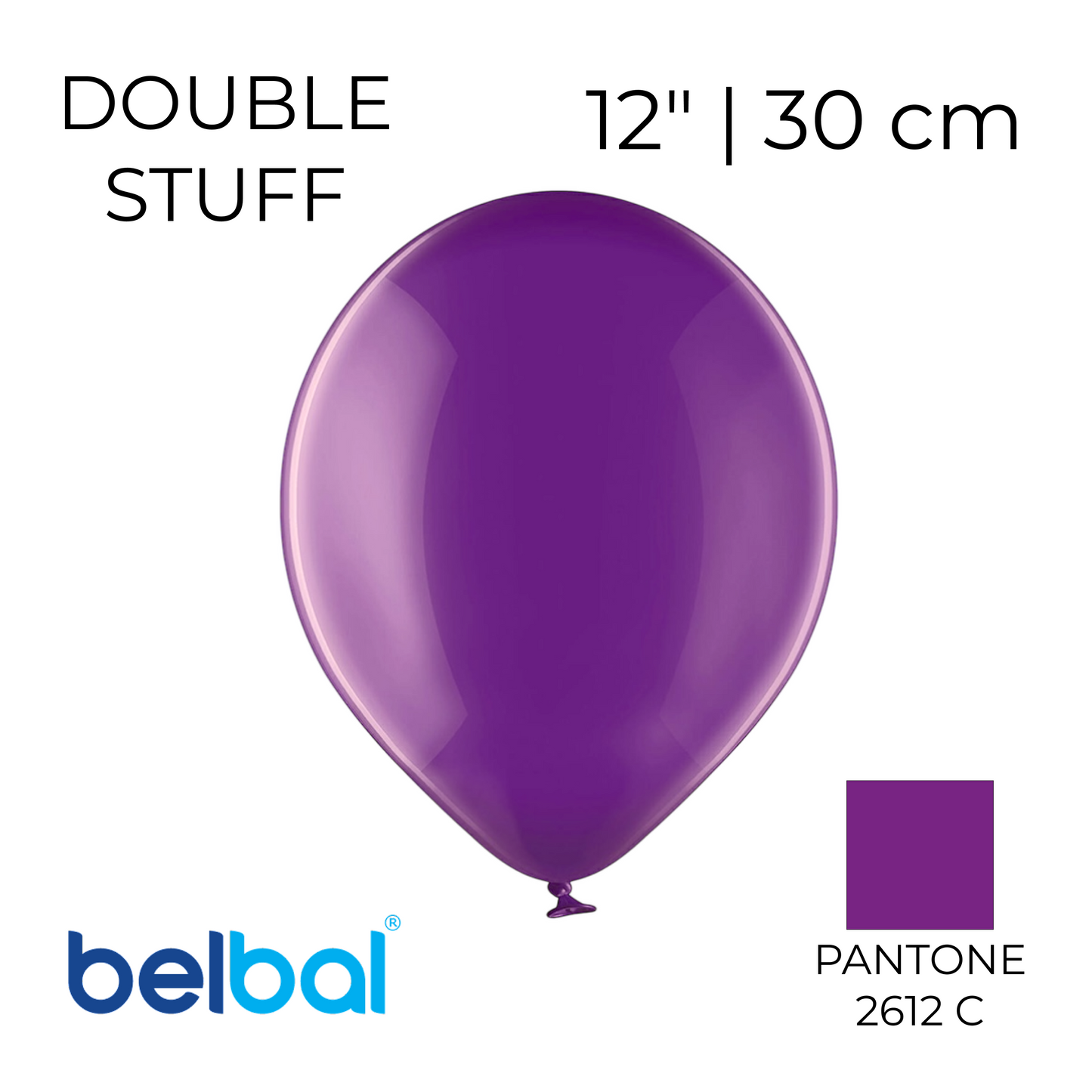 Double Stuff Belbal 12" Dark Purple | 025 in 023 (25 pcs)