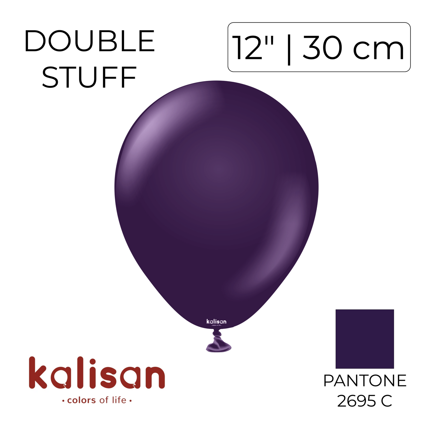 Double Stuff Kalisan 12" Dark Purple | 50 in 00 (25 pcs)