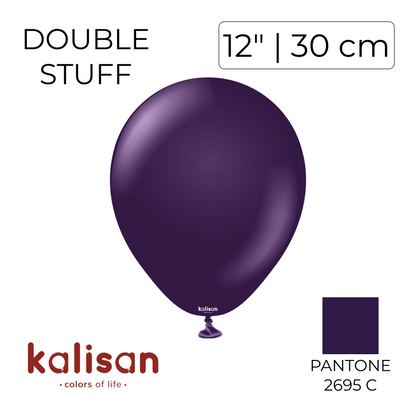Double Stuff Kalisan 12" Dark Purple | 50 in 00 (25 pcs)