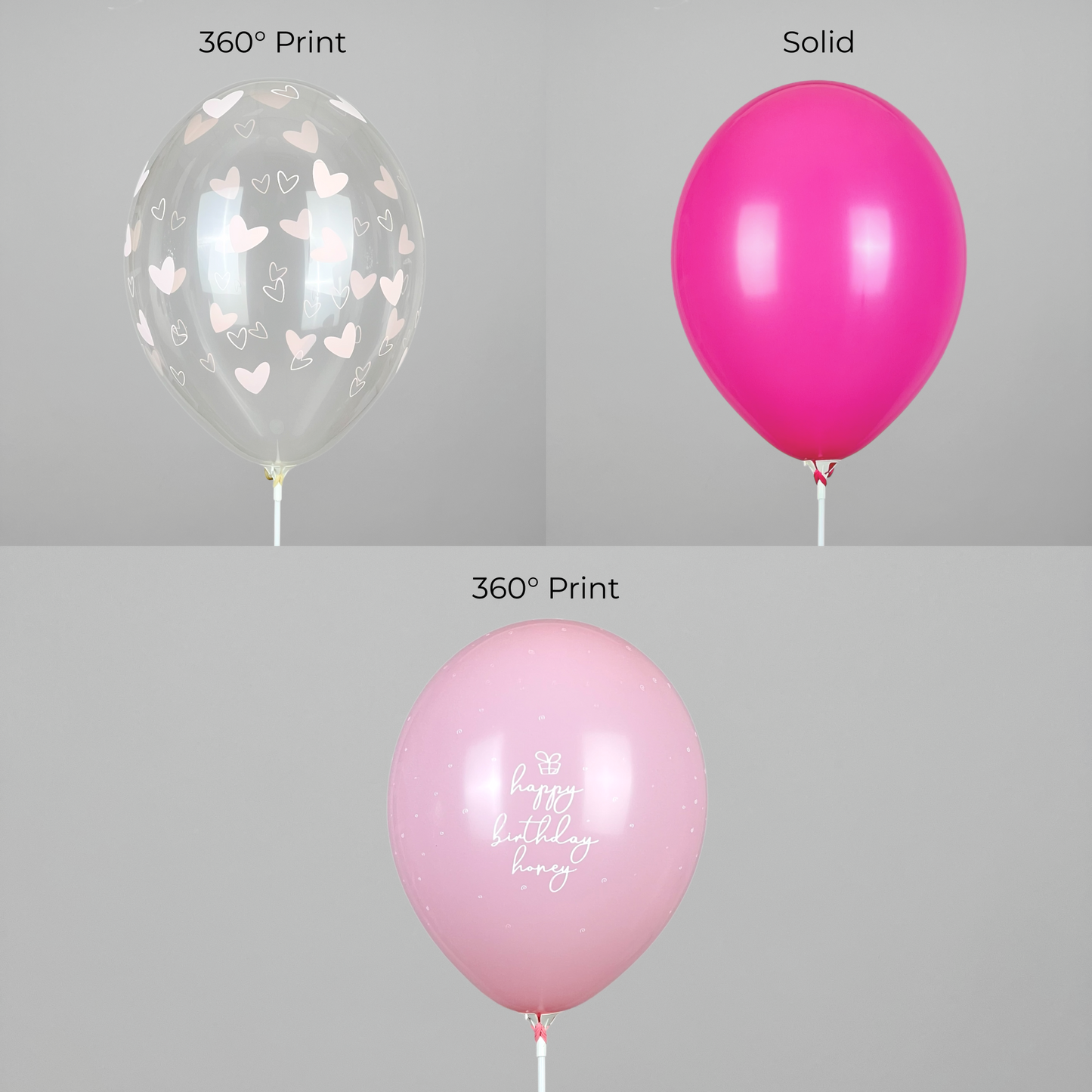 Belbal 12” | “Happy birthday Honey” – 10 Balloon Bouquet (10 pcs)