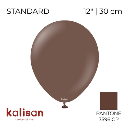 Kalisan 12" | Standard 52 Chocolate Brown (100 pcs)