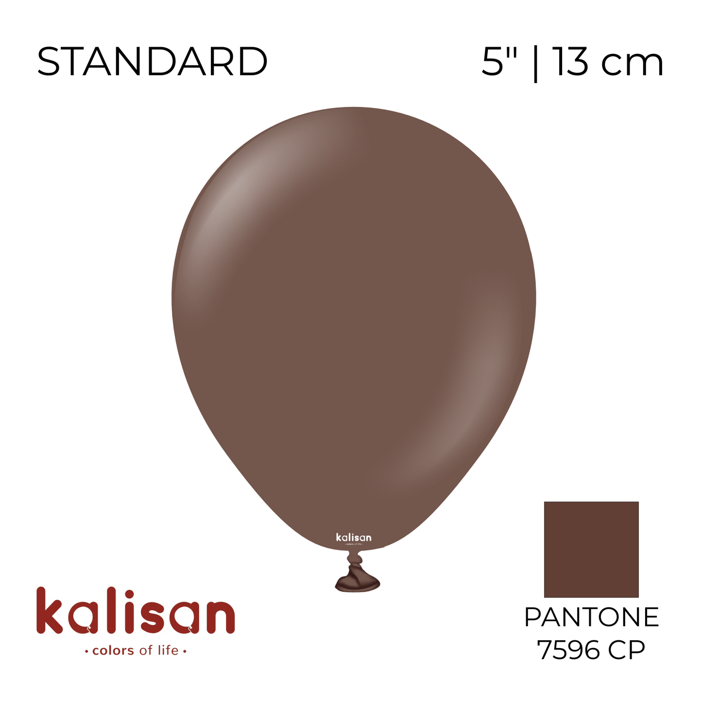 Kalisan 5" | Standard 52 Chocolate Brown (100 pcs)