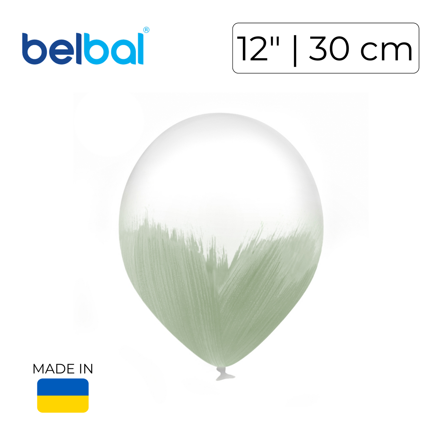 Belbal 12" | Brush Olive on Transparent (25 pcs)