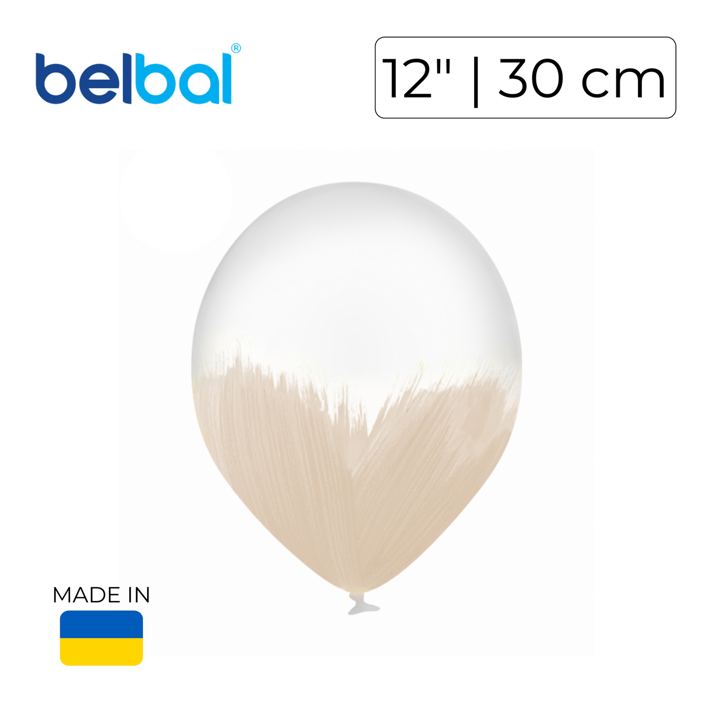 Belbal 12" | Brush Nude on Transparent (25 pcs)