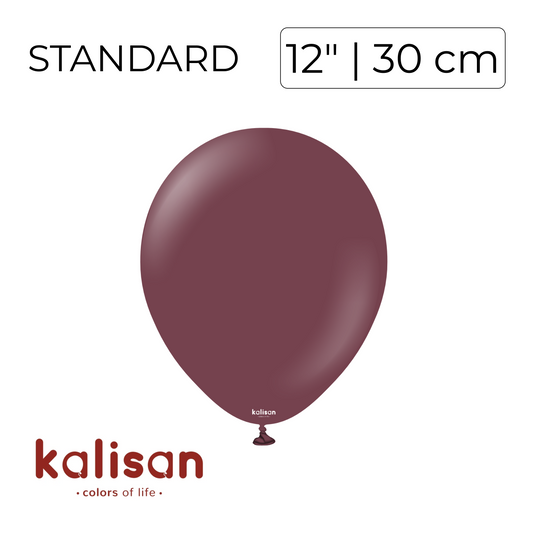 Kalisan 12" | Standard Burgundy (100 pcs)