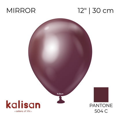 Kalisan 12" | Mirror 111 Burgundy (50 pcs)