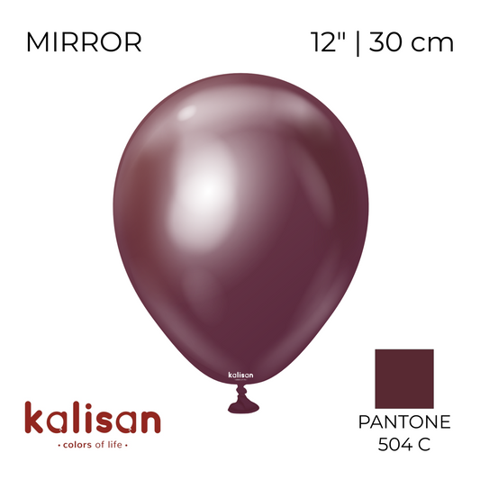 Kalisan 12" | Mirror 111 Burgundy (50 pcs)
