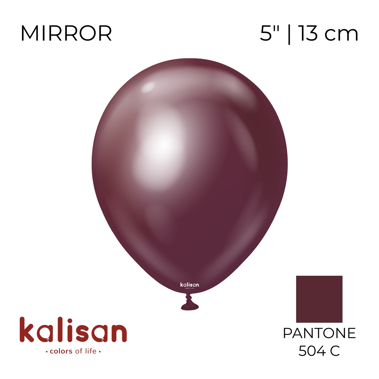 Kalisan 5" | Mirror 111 Burgundy (100 pcs)