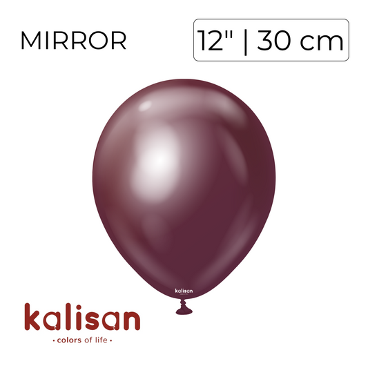 Kalisan 12" | Mirror Burgundy (50 pcs)