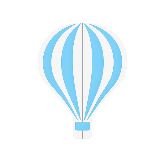 Wooden Hot Air Balloon - Painted (1 pc)