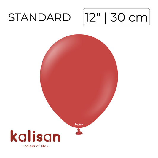 Kalisan 12" | Standard Deep Red (100 pcs)