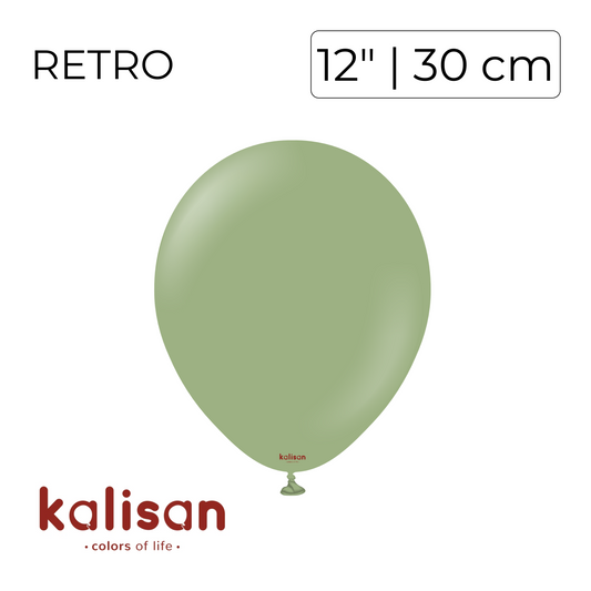 Kalisan 12" | Retro Eucalyptus (100 pcs)