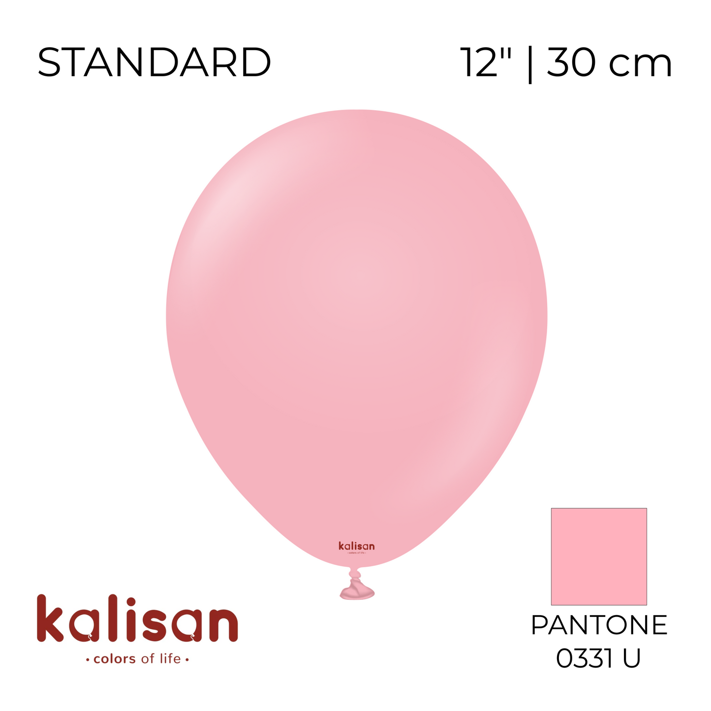 Kalisan 12" | Standard 32 Flamingo Pink (100 pcs)