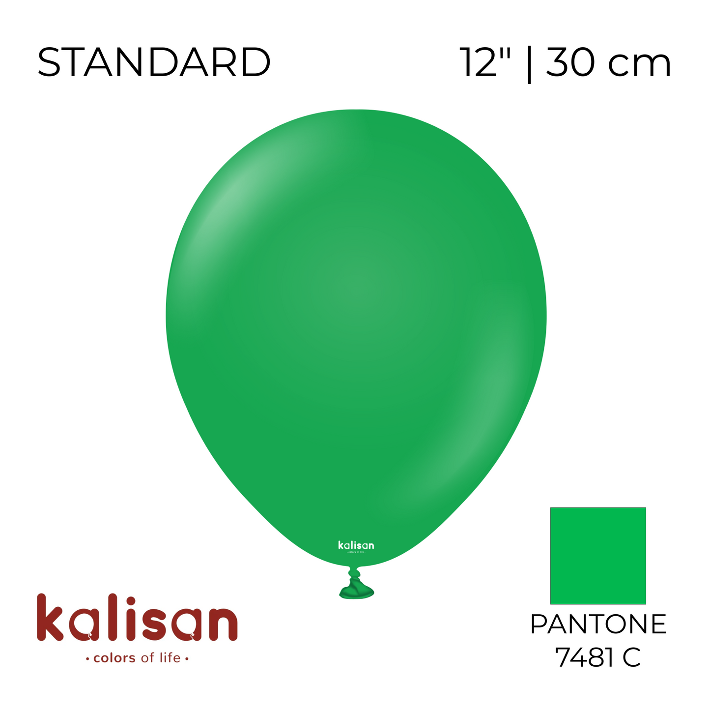 Kalisan 12" | Standard 47 Green (100 pcs)